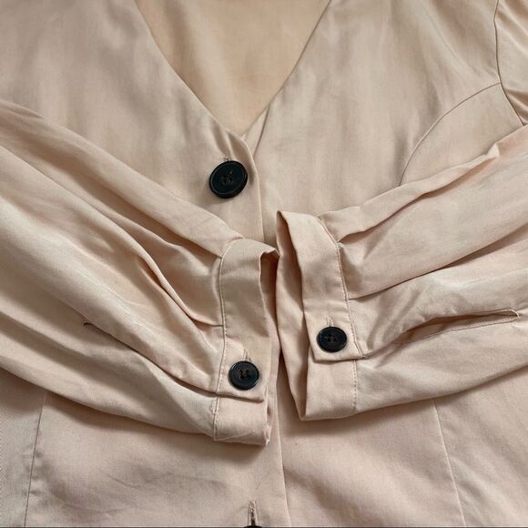Frank and Oak Peach Tencel Button Down Blouse Sz Small - Picture 10 of 13